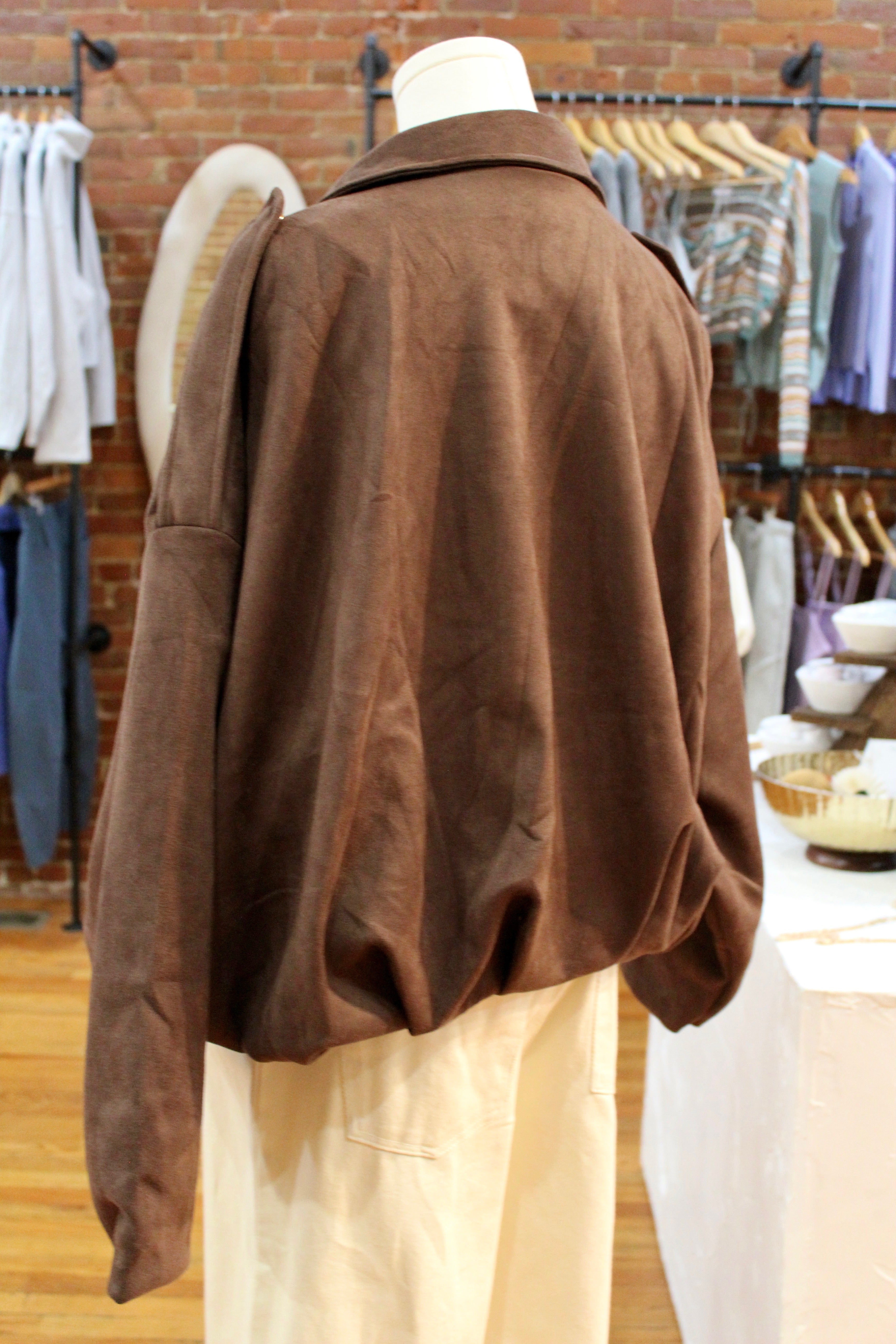 THE KATY SUEDE BOMBER