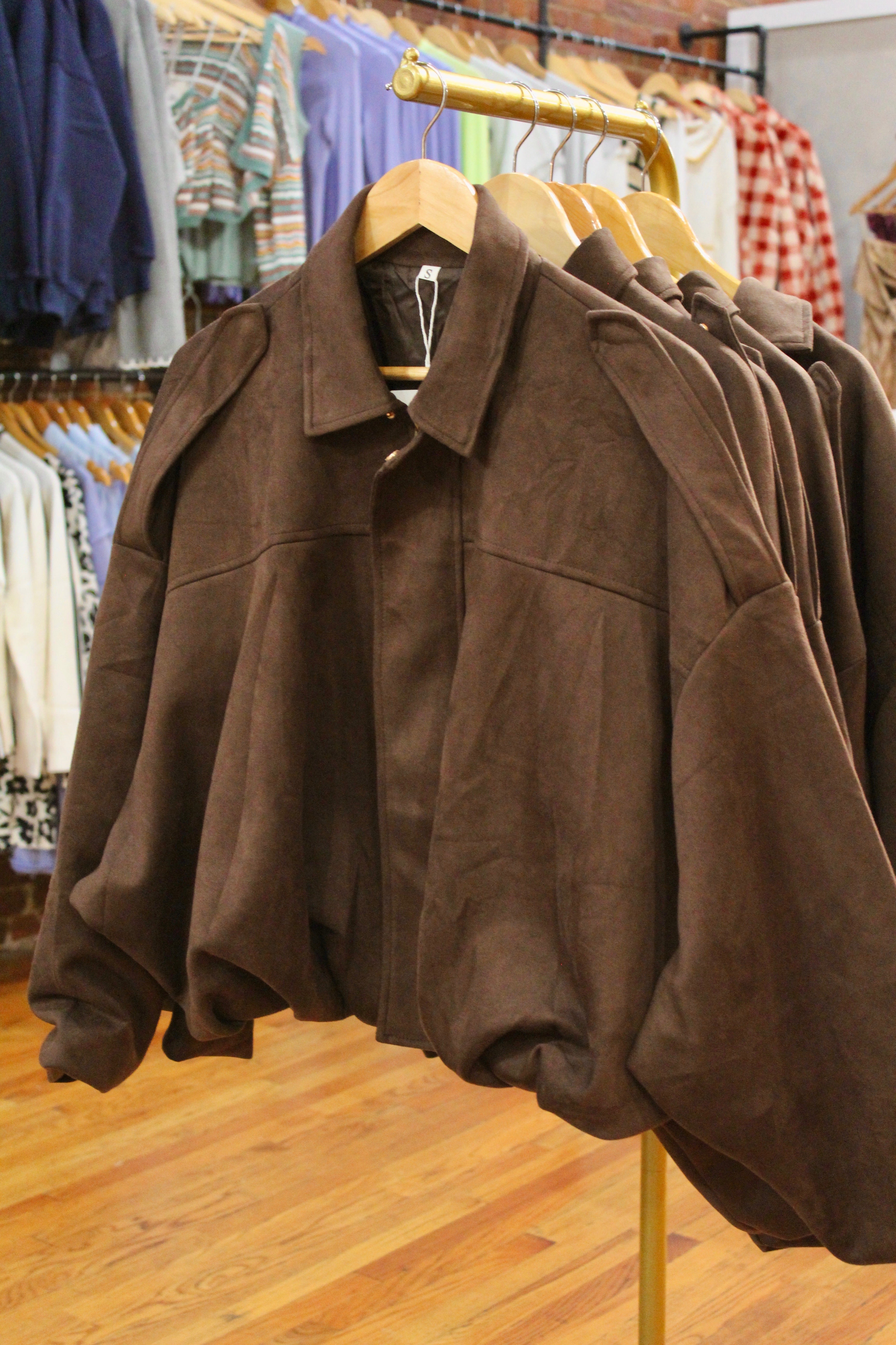 THE KATY SUEDE BOMBER