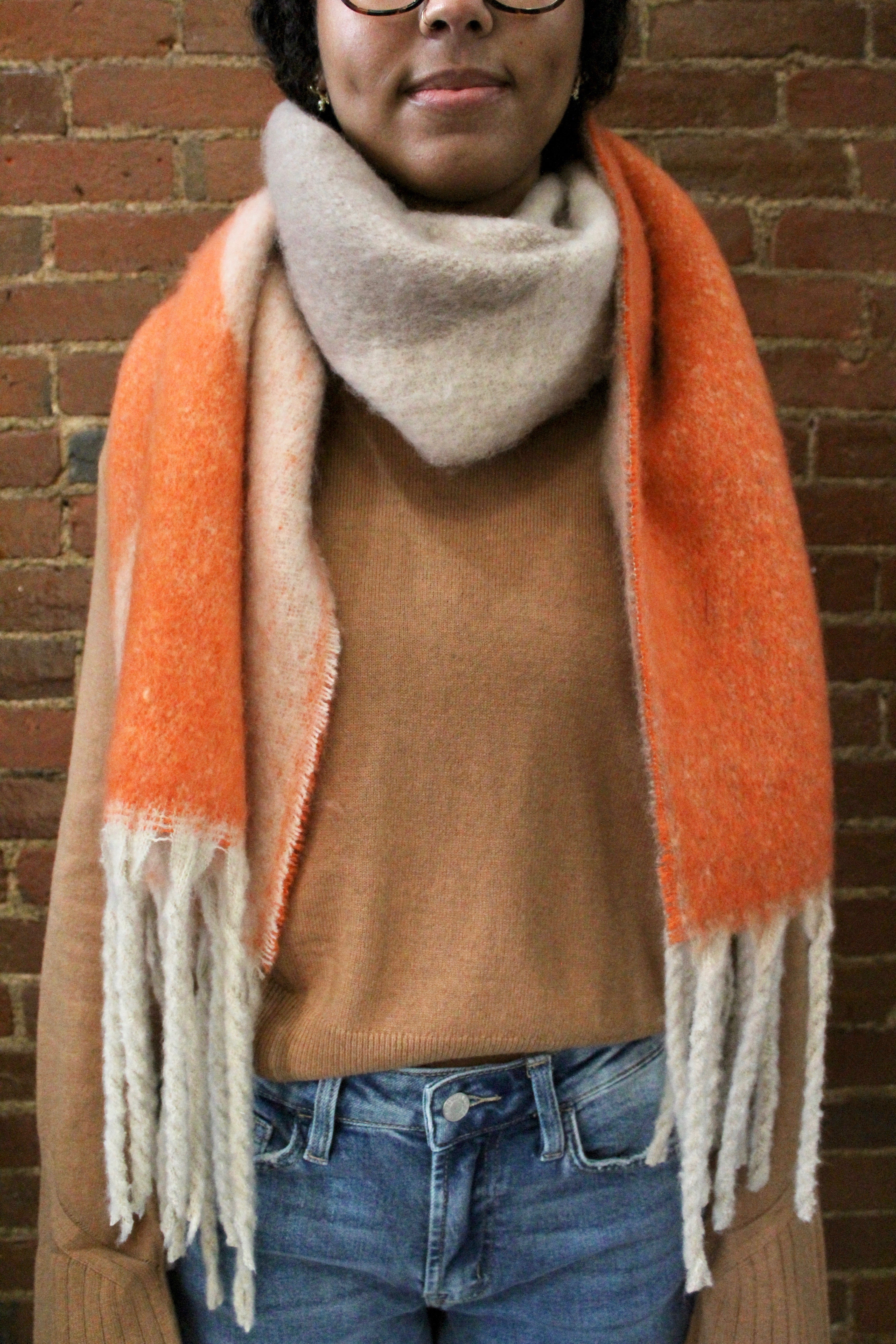 GEOMETRIC FRINGE SCARF