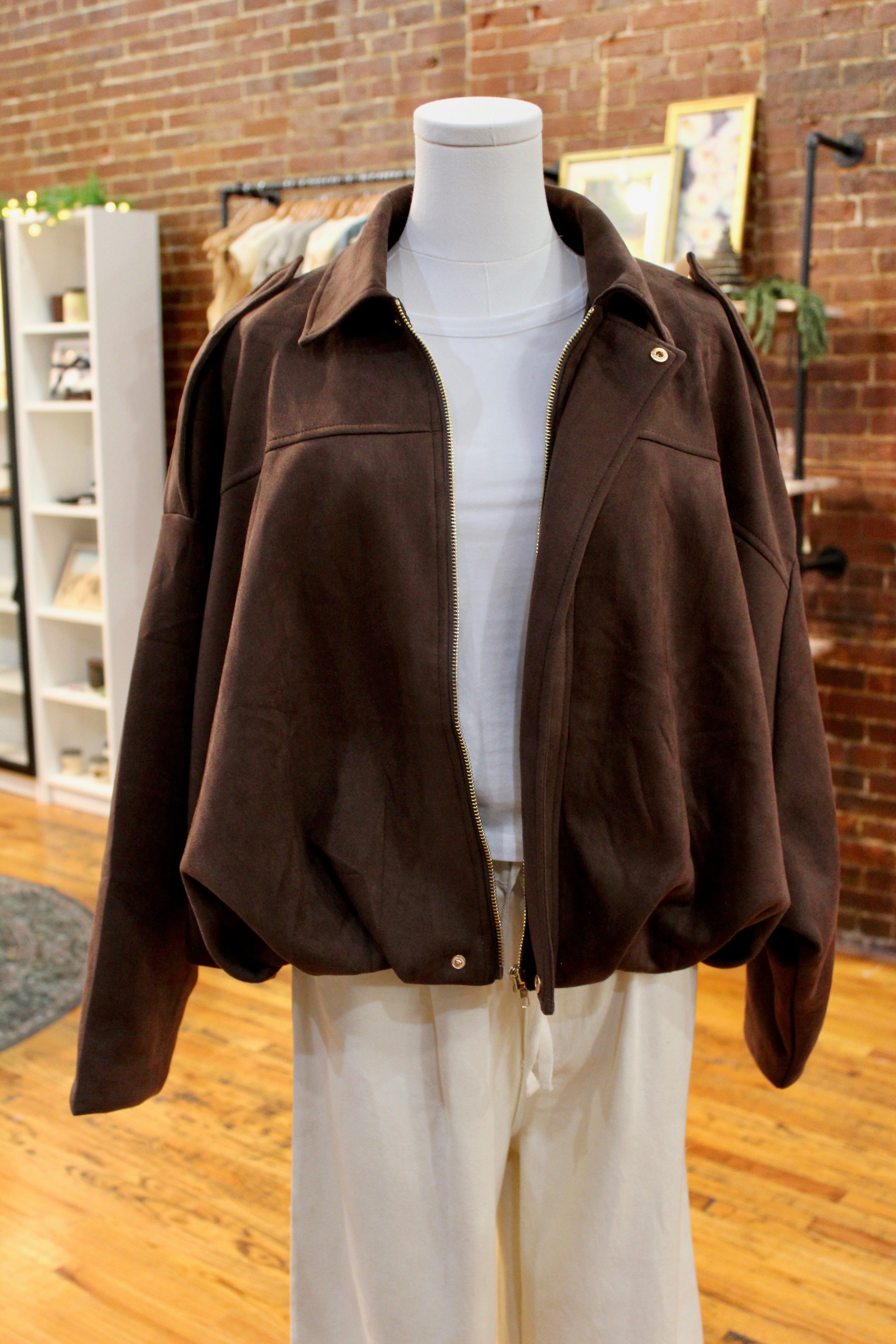 THE KATY SUEDE BOMBER