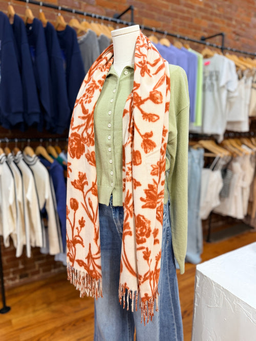 FLORAL WINTER SCARF