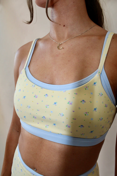 Ditzy print bra