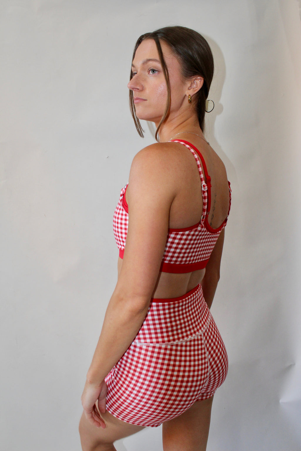 Red gingham bra